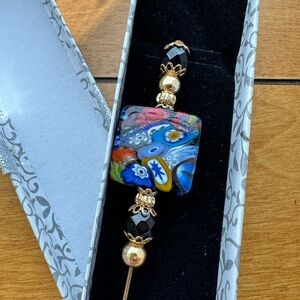 Murano Glass Hat Pin